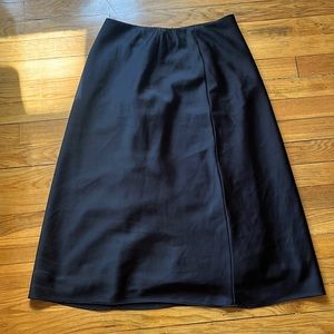 Viral Uniqlo Midi Silk Slip Skirt in Black | Great Condition